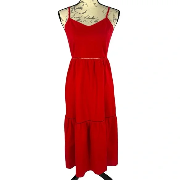 Shein Dresses | Shein Womens Red Spaghetti Strap Maxi Dress | Color: Red | Size: S | Bfashionista424's Closet